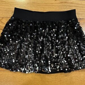 Justice Black Sequin Mini Skort